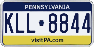 PA license plate KLL8844