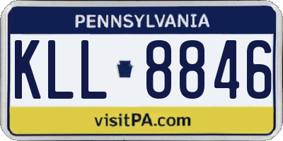 PA license plate KLL8846