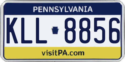 PA license plate KLL8856