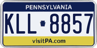 PA license plate KLL8857