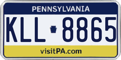 PA license plate KLL8865