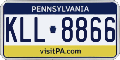 PA license plate KLL8866