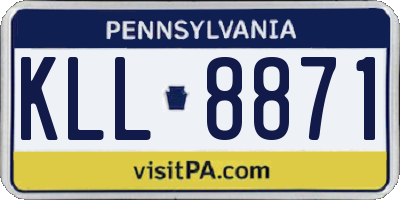 PA license plate KLL8871
