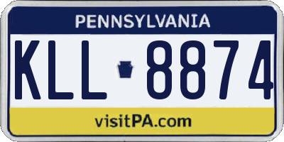 PA license plate KLL8874