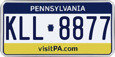PA license plate KLL8877