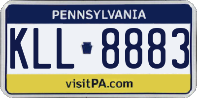PA license plate KLL8883