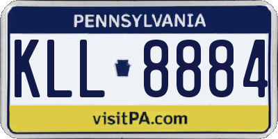 PA license plate KLL8884