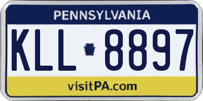 PA license plate KLL8897