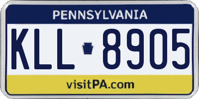 PA license plate KLL8905
