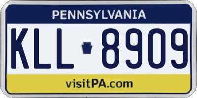PA license plate KLL8909