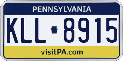 PA license plate KLL8915