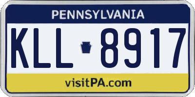 PA license plate KLL8917