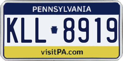 PA license plate KLL8919