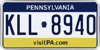 PA license plate KLL8940