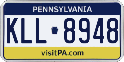 PA license plate KLL8948