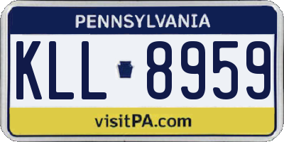 PA license plate KLL8959