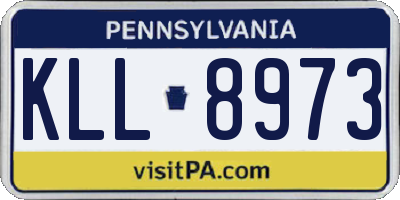 PA license plate KLL8973