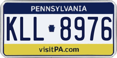 PA license plate KLL8976