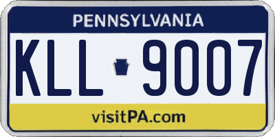 PA license plate KLL9007