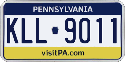 PA license plate KLL9011
