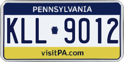 PA license plate KLL9012