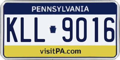 PA license plate KLL9016