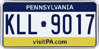 PA license plate KLL9017