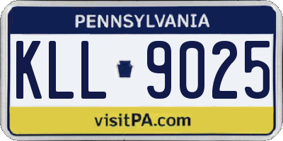PA license plate KLL9025