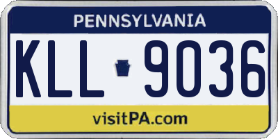 PA license plate KLL9036