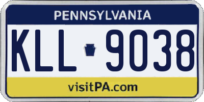 PA license plate KLL9038