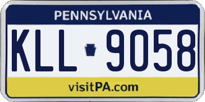 PA license plate KLL9058