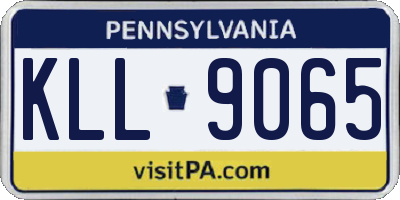 PA license plate KLL9065