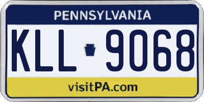 PA license plate KLL9068