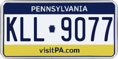 PA license plate KLL9077