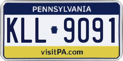 PA license plate KLL9091
