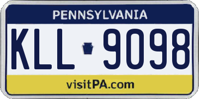 PA license plate KLL9098