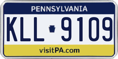 PA license plate KLL9109