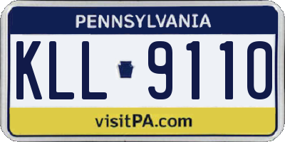 PA license plate KLL9110