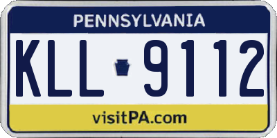 PA license plate KLL9112