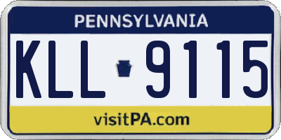 PA license plate KLL9115