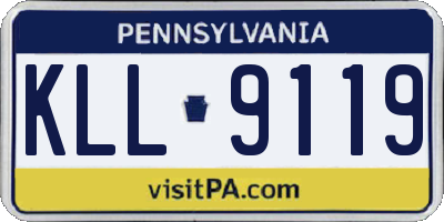 PA license plate KLL9119
