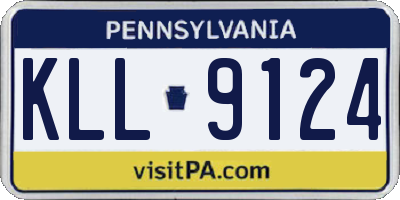 PA license plate KLL9124