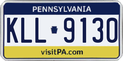 PA license plate KLL9130