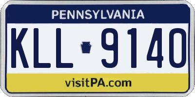PA license plate KLL9140
