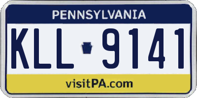 PA license plate KLL9141