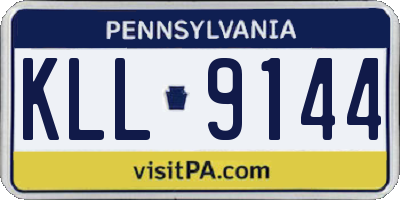 PA license plate KLL9144