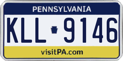 PA license plate KLL9146