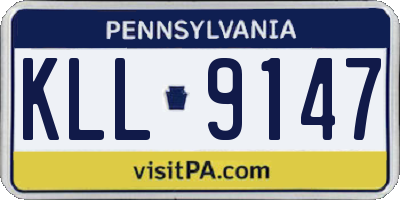 PA license plate KLL9147