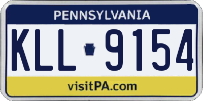 PA license plate KLL9154