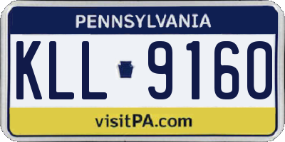 PA license plate KLL9160